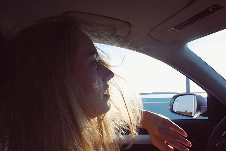 Silver Car fashion blogger review Audi