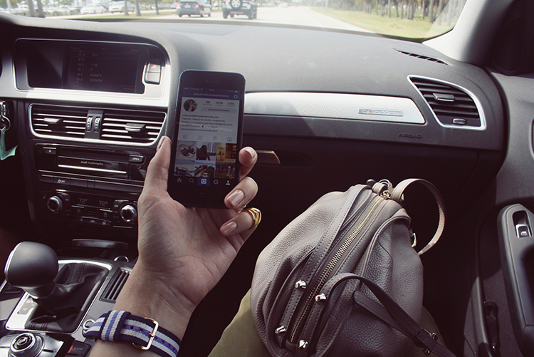 Silver Car fashion blogger review Audi