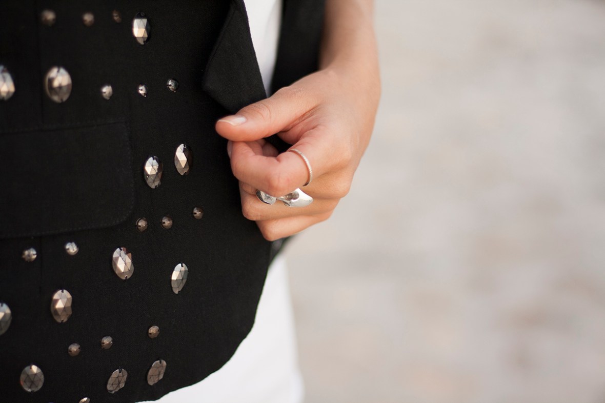 Fashion blogger Marie Hello white dress