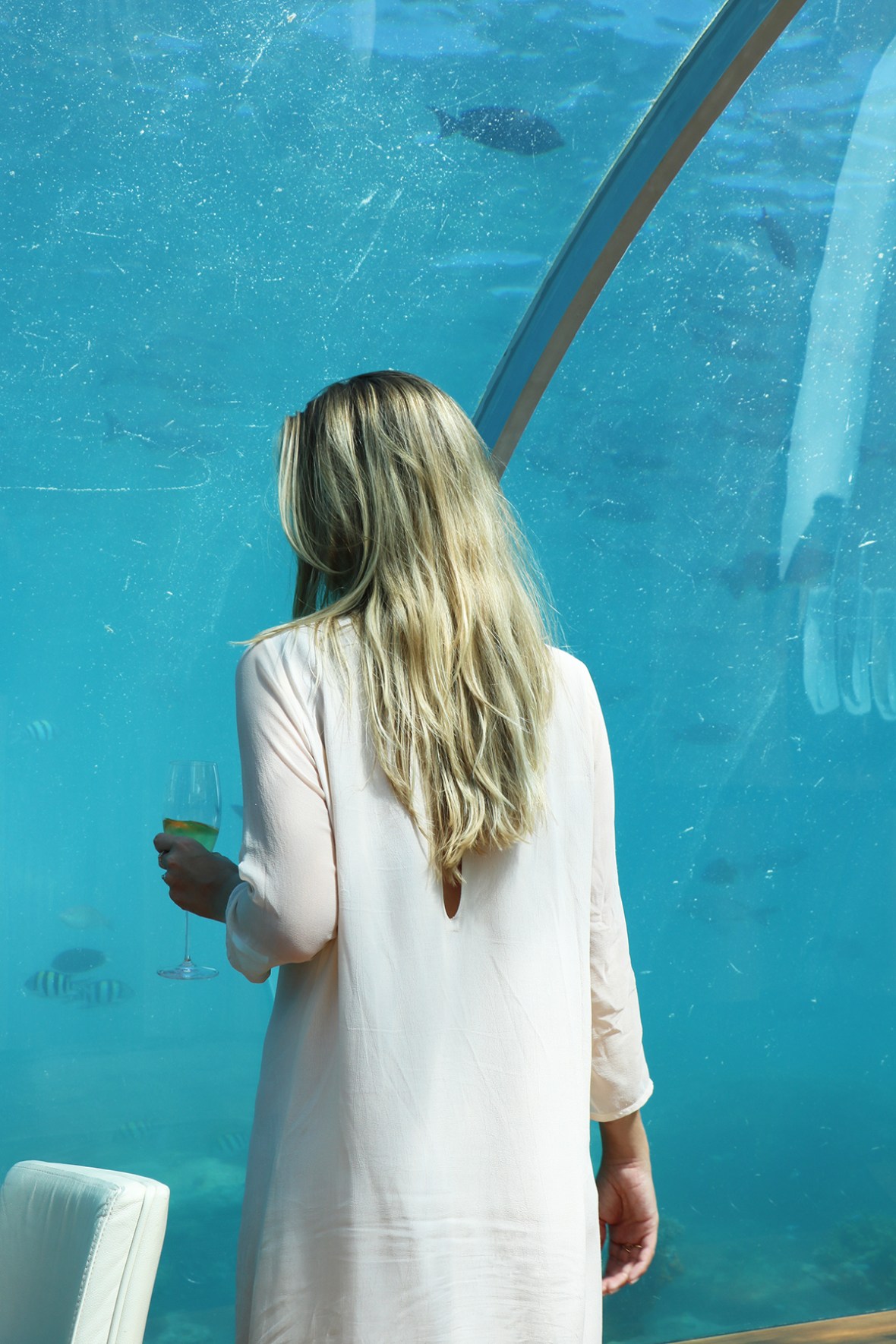 Fashion blogger Ithaa COnrad Rangali Maldives Under water restaurant