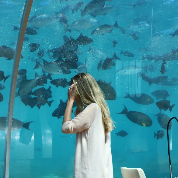 Fashion blogger Ithaa COnrad Rangali Maldives Under water restaurant